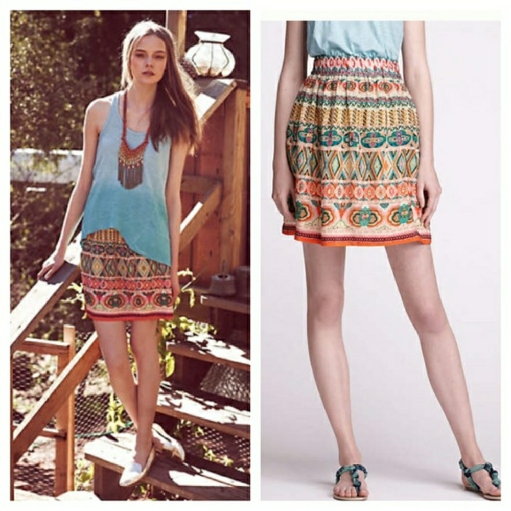 Anthropologie Tanvi Kedia Oroya Echo Skirt